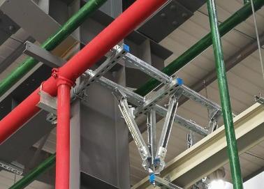 疏附该抗震支架的整体式支吊架结构协调性好